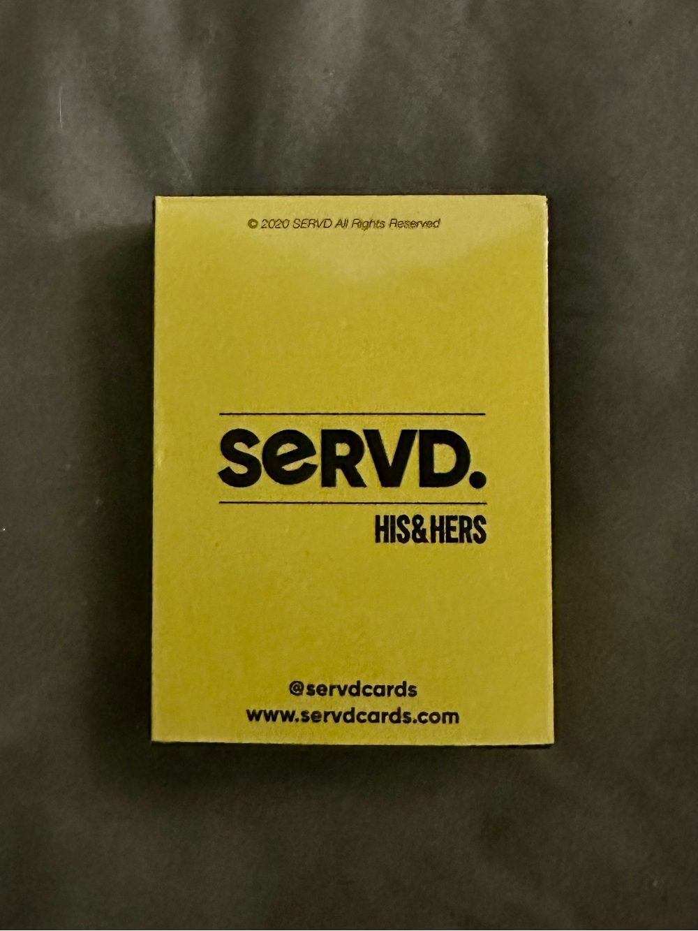 His & Hers Card Game - Yellow Edition